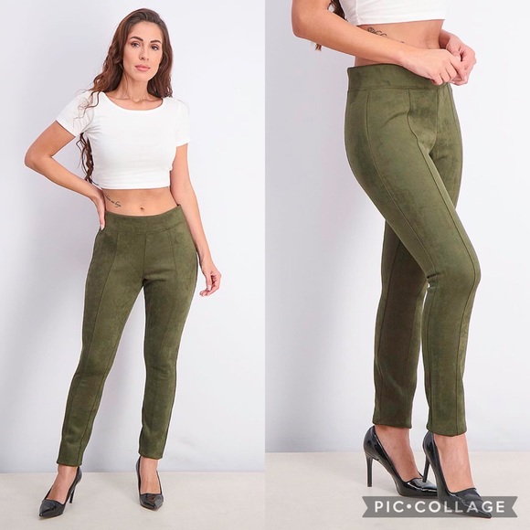 NWT Old Navy Stevie Faux Suede High Rise Pull-On Skinny Pants | XS - Picture 1 of 5